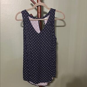 Old Navy Navy Polka Dot Tank Top
